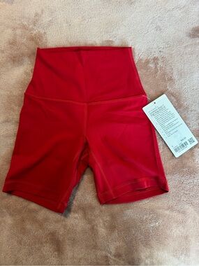 NWT Lululemon Align High-Rise 6” Short, Red, Size 0